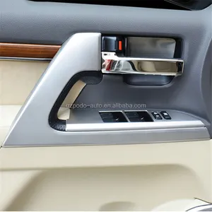 Poignée de porte intérieure en bois/argent, pour Toyota Land Cruiser 200 FJ200, accessoires 2008 — 2017