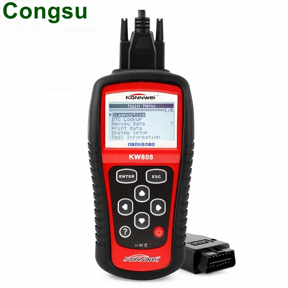 Congsu Originele Konnwei KW808 Obd Auto Scanner OBD2 Auto Automotive Diagnostic Scanner Tool Ondersteunt Kan J1850 Motor Fualt Code