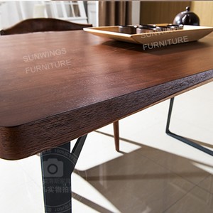Malasia fábrica de muebles de madera de <span class=keywords><strong>nogal</strong></span> moderna <span class=keywords><strong>mesa</strong></span> de comedor - Product Image 5