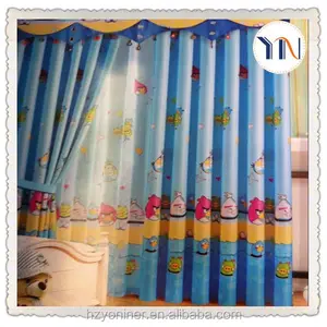 2015 hot sale cartoon printed curtain for kids 100% blackout china supplier