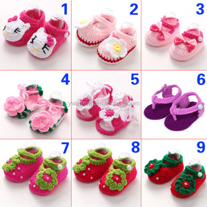 Zapatos de ganchillo a mano para bebé, venta al por mayor, bonitos zapatos de ganchillo hechos a mano para bebé y niña, zapatos de ganchillo con flores - Product Image 4