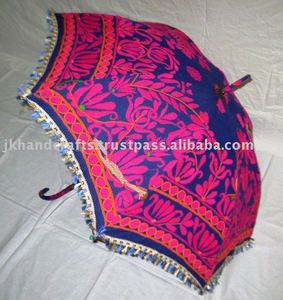 Parapluie Design décoratif en coton Rajasthani de couleur vive - Product Image 2
