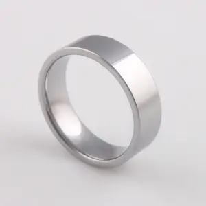 Cincin Tungsten Polos Sederhana Desain Pria