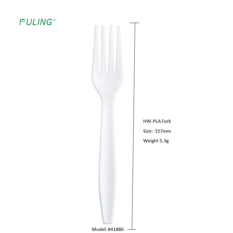 manufacturer heavyweight airline ustensile biodegradable kit pla cutlery spork tableware disposable pla fork