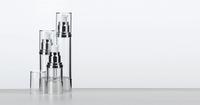 Flacon carré rotatif en PMMA UKPS12 15ml-30ml-50ml, flacon sans air Nivea Men, flacons cosmétiques sans air 50ml