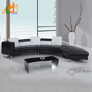 2018 el último diseño estilo italiano de cuero genuino redondo seccional sofá muebles Hone sofá de la Oficina conjunto - Product Image 3