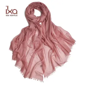 Однотонный женский зимний шарф большого размера из 100% кашемира, Сделано в Индии