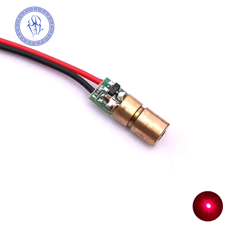 5 V 650nm 5 mW 6mm Red Dot Laser Hoofd Diode Module