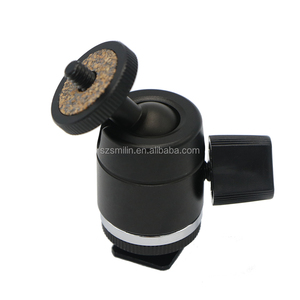 Acessórios para câmera Tripé Câmera Destacável Montagem Adaptador Cabeça 360 Graus Giratória Giratória 1/4 "Hot Shoe Ball Head <span class=keywords><strong>Mount</strong></span>