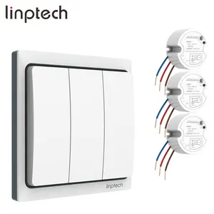 Linptech K4RW3 Kit Saklar Dinding Nirkabel Rf 3 Gang 3 Jalan