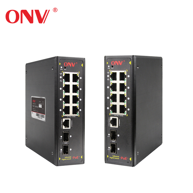 High Quality Managed 10-port Gigabit Managed Industrial PoE Switch for IP Camera ONV-IPS33108PFM