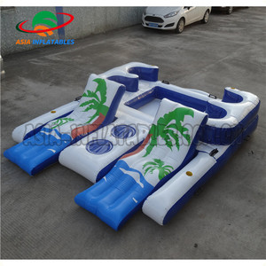 Îles flottantes gonflables tropicales de <span class=keywords><strong>Tahiti</strong></span> à 8 places pour parc océanique avec logo personnalisé - Product Image 3