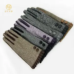 80% <span class=keywords><strong>laine</strong></span> 20% nylon <span class=keywords><strong>Gants</strong></span> d'hiver en <span class=keywords><strong>laine</strong></span> chaude faits à la main pour femmes à Baoding - Product Image 1