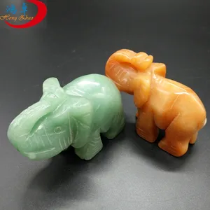 Jade sculptures small crystal figurines rose quartz gemstone ganesha statue