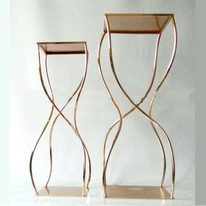 Buona qualità 4 fila di Ferro In Oro del fiore del Metallo Centrotavola Stand/oro in metallo alto vaso per la decorazione evento - Product Image 3