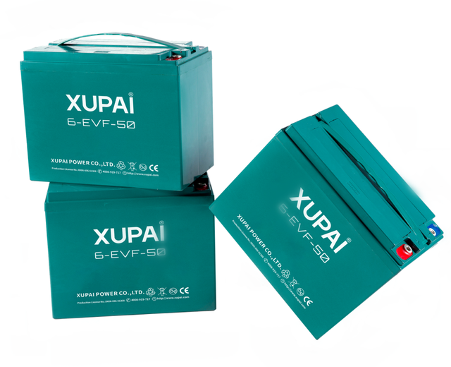 12V 50Ah 6-EVF-50 Lead Acid Power Battery for E Rickshaw XUPAI Brand