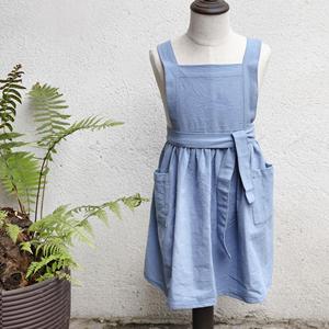 <span class=keywords><strong>Delantal</strong></span> de lino con logotipo personalizado para niños, ropa para el hogar, color <span class=keywords><strong>blanco</strong></span>, rosa, azul claro - Product Image 2