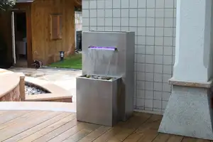 Rvs water feature indoor water fontein waterval voor home decoratie