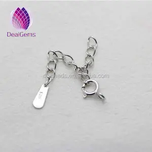 Adjustable lobster Claw Clasp 925 Sterling Silver clasp set with extended chain