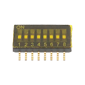 Chuyển đổi DIP off trên SPST lõm 0.025a 24VDC Chim Hải Âu Cánh 1.27 mét SMD 8 Pos chuyển đổi - Product Image 3