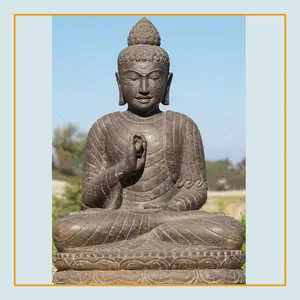 Estatua de Buda de jardín de piedra, estatuilla de dioses hindúes, escultura de mármol a la venta