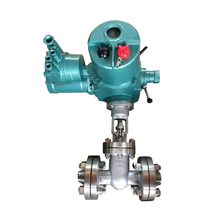DN50 Stainless Steel Flow Control Motorized Steam Valve Explosion Proof Electric Gate Valve