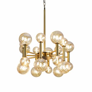 Lámpara colgante de cristal Vintage para cafetería, iluminación moderna, decoración de candelabro, lámpara de <span class=keywords><strong>techo</strong></span>, <span class=keywords><strong>globo</strong></span>, lámpara de 10 Luces - Product Image 2