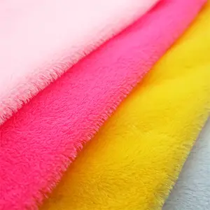 Çeşitli renk velboa vizon pv peluş örgü polar oyuncak kumaş ev tekstili için