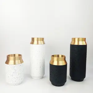 Reçine Vazolar Metal Vazolar Kullanılır Masa Dolabı Için Dekorasyon