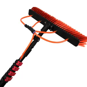 Alimenté par eau brosse avec 12.8m 42FT poteau télescopique en fibre de carbone pour le nettoyage des vitres