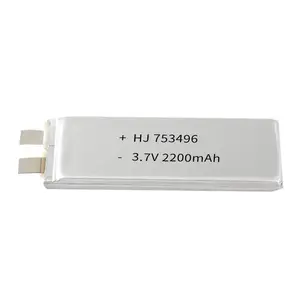 HXJ 753496 lithium polymer pin 3.7 v 2200 mAh tỷ lệ cao pin lithium loại điện cung cấp