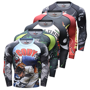 เสื้อออกกำลังกายแขนยาวสำหรับผู้ชาย<span class=keywords><strong>โค</strong></span>ดี้ lundin เสื้อรัดรูปพิมพ์ลาย3D - Product Image 5