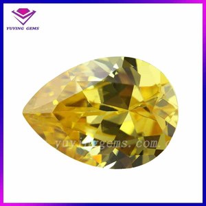 <span class=keywords><strong>china</strong></span> fabricación de forma de <span class=keywords><strong>pera</strong></span> de color amarillo de circón - Product Image 1