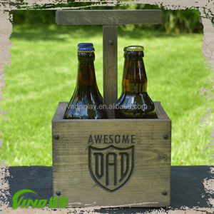 Custom Logo Rustic Wooden Wine bottle Holder Wholesale, motorcycle wine holder, antique wood serving trays - Product Image 1