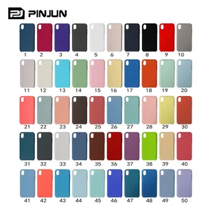 50 Many colors high quality microfiber cloth soft touch liquid silicone case for iphone xr protective shockproof cover case