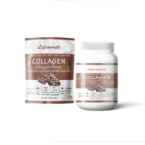 LIFEWORTH chocolate colágeno bovino péptido polvo bebida colágeno marino - Product Image 4