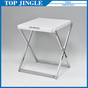 Tabouret simple en fil métallique avec coussin tissé - Product Image 3