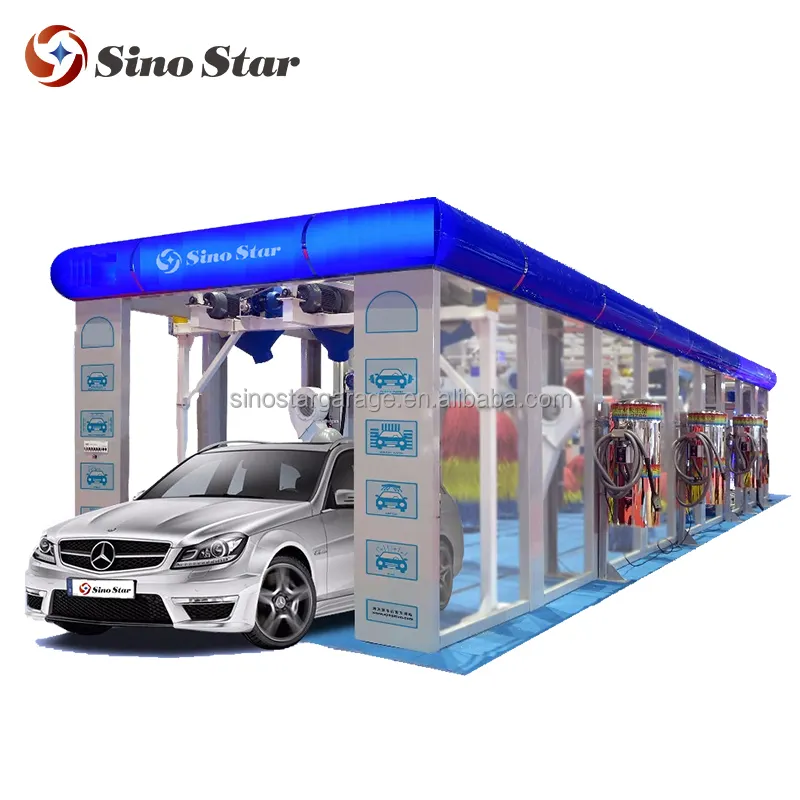 SINOSTAR จีนอัตโนมัติแปรงอุโมงค์ประเภทรถล้างเครื่อง/ล้างรถอุปกรณ์ระบบขาย A6-G