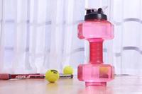 2.2l haltère en plastique sans bpa bouteille d'eau, 2018 Flip Top grande shaker bouteille