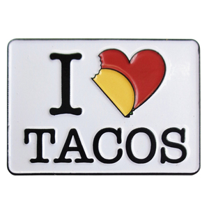 Vente en gros d'épinglettes personnalisées en métal émaillé doux-New Hot I Heart for Love <span class=keywords><strong>Tacos</strong></span> Originality Iron Badge pour la décoration de vêtements - Product Image 6