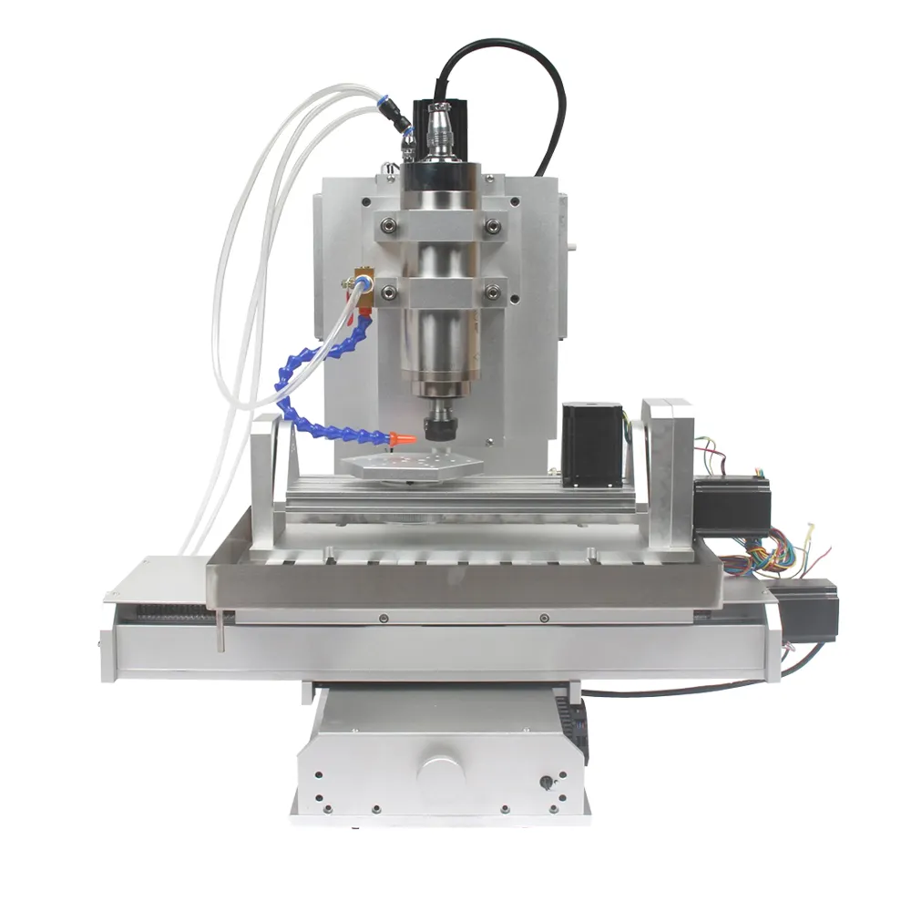 Mesin router cnc 5 sumbu, alat pendingin air 6040 2,2 kW 3d CNC milling router untuk kayu