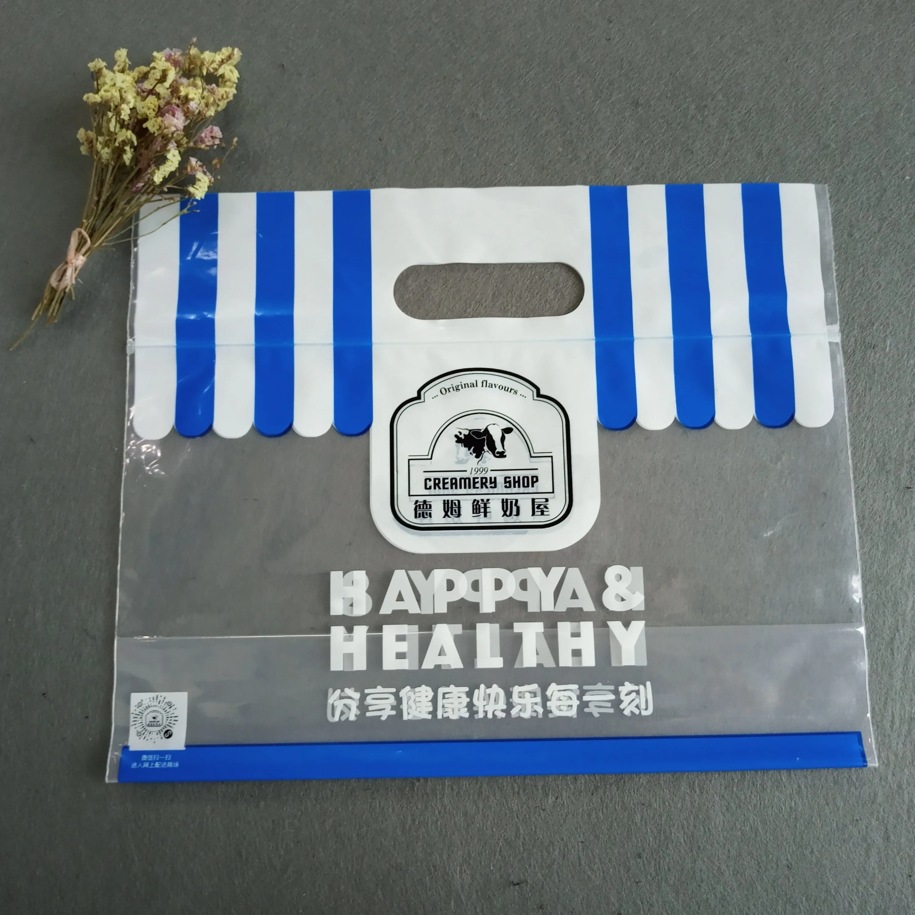 Groothandel Custom Design Transparante Poly Plastic Bag Voor Bakken Brood Verpakking