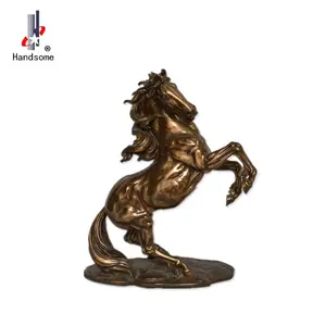 Sublimatie 18 ''H Grote Bronzen Hars Koper Galopperend Paard Standbeeld Hars Paard Voor Geschenk Tuin Decoratief Paard Standbeeld