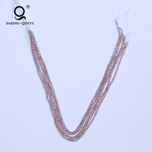 Daking En Gros AA 2.5-3mm Naturel <span class=keywords><strong>Violet</strong></span> <span class=keywords><strong>Riz</strong></span> Véritable Perle Strand Prix Pour Bijoux Ensemble - Product Image 4