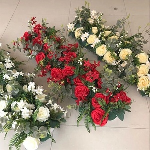 F-1018 Top Quality Artificial Silk Flower <strong>Table</strong> <strong>Runner</strong> - Product Image 1