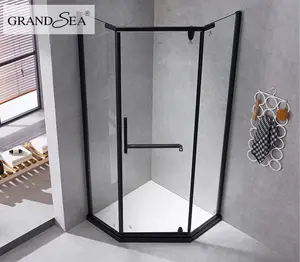 Porte de douche en verre pliable, 3 panneaux, - Product Image 6