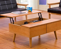 Table basse relevable en fer avec mécanisme de réglage de la hauteur - Design moderne pour la maison, le bureau, la cuisine, le salon - Capacité de 50 kg