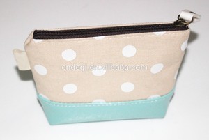 Tùy Chỉnh Ưa Thích Dễ Thương Động Vật Và Dot In Doanh Vải + PU Dưới Dây Kéo Đồng Xu Pouch Thay Đổi Ví - Product Image 3