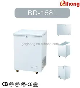 BD-158L congelador de pecho de puerta abierta superior para la venta, qihong zhejiang