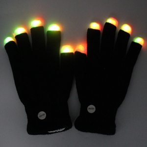 LED Gloves <strong>Finger</strong> <strong>Light</strong> up Glow Rave Glove Flashing Christmas Xmas Gift Halloween Costume Party Favors - Product Image 2
